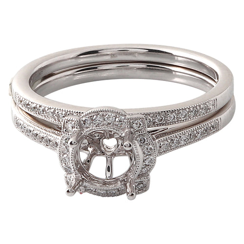 Diamond Semi-Mount Engagement Ring Set