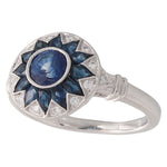 Sunstar Sapphire and Diamond Fashion Mount Ring