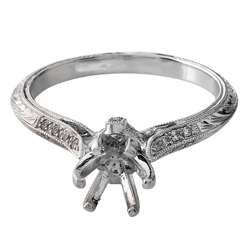Engagement Diamond Semi-Mount Center Ring
