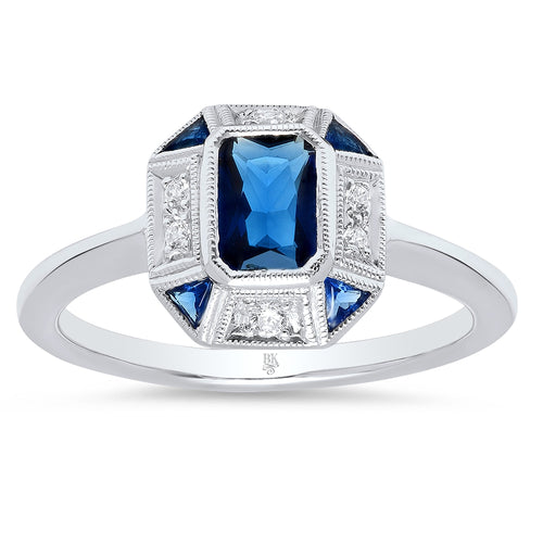 Diamond & Sapphire Mount Ring