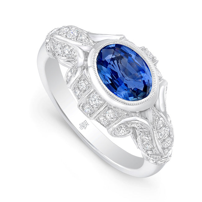 Oval Cut Sapphire Engagement Ring Setting