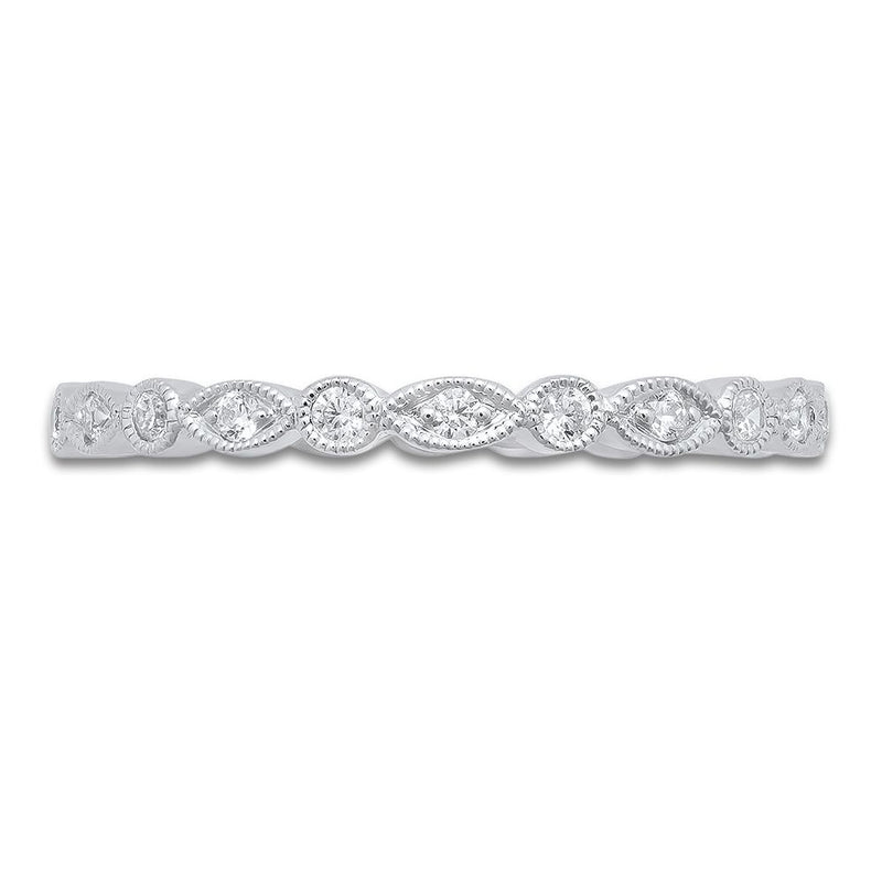 Marquise and Round Shape Alternating with Round Diamonds