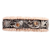 Rose Gold Eternity Band Rhodium Plated