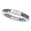 French Cut Sapphire and Diamond Band