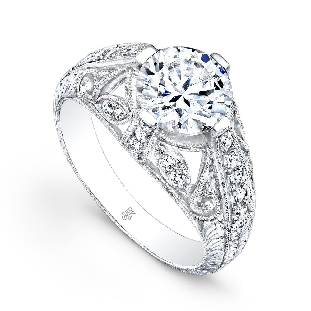 Domed Diamond Engagement Ring Setting | Beverley K