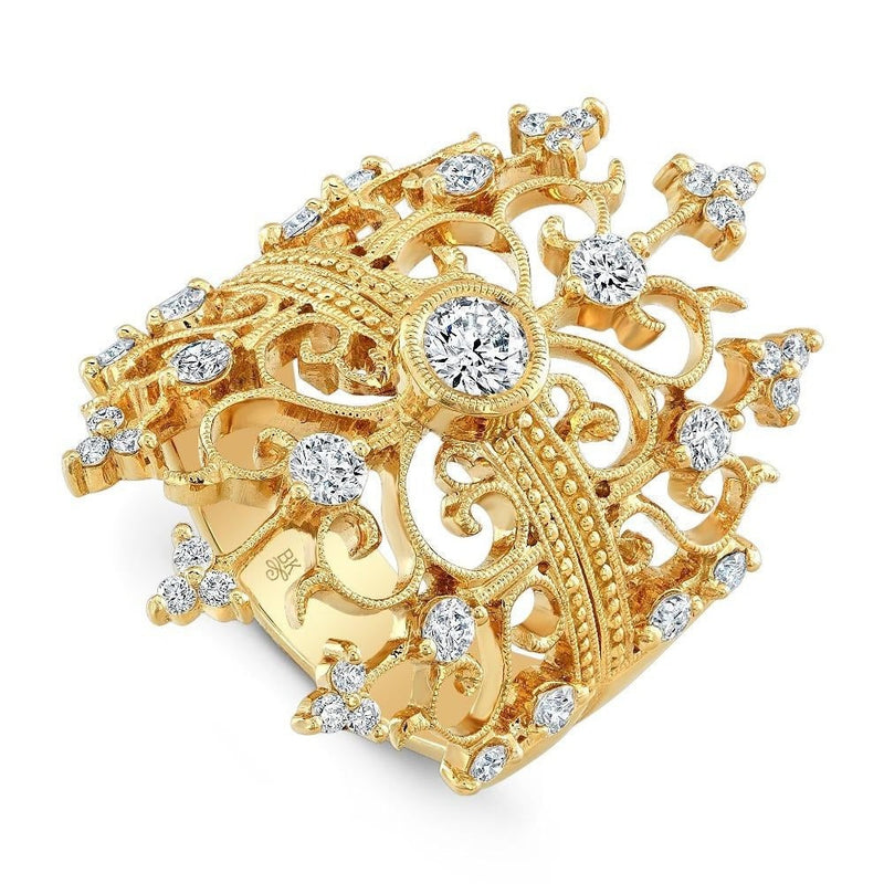 Double Crown Diamond Ring | Beverley K