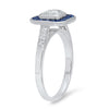 Hexagon Sapphire Halo Ring Setting | Beverley K