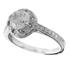 Vintage Inspired Diamond Engagement Semi-Mount Ring