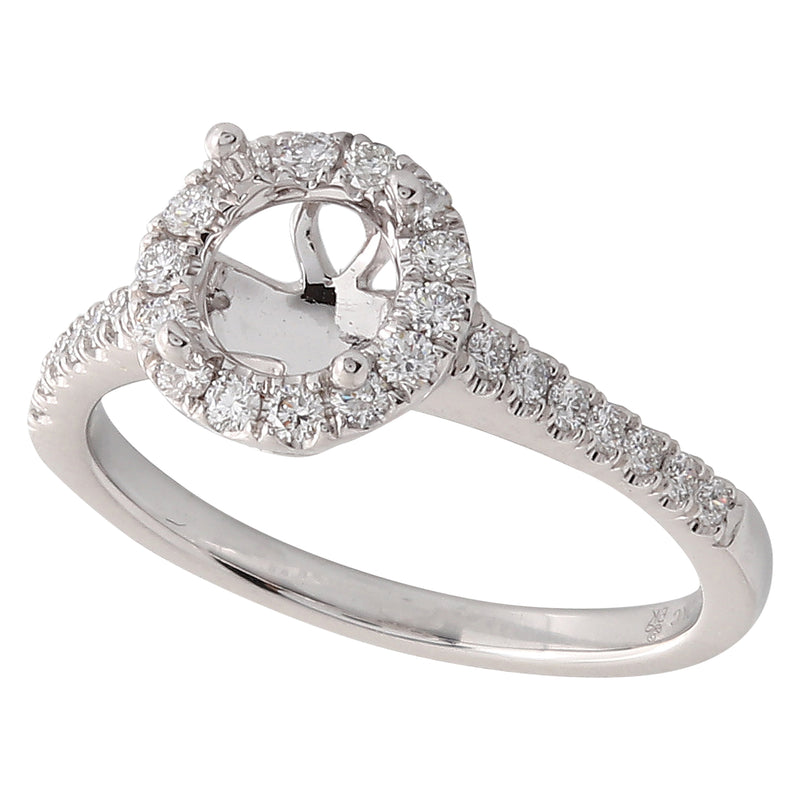 Diamond Halo Semi-Mount Ring