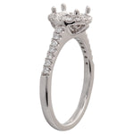 Diamond Halo Semi-Mount Ring