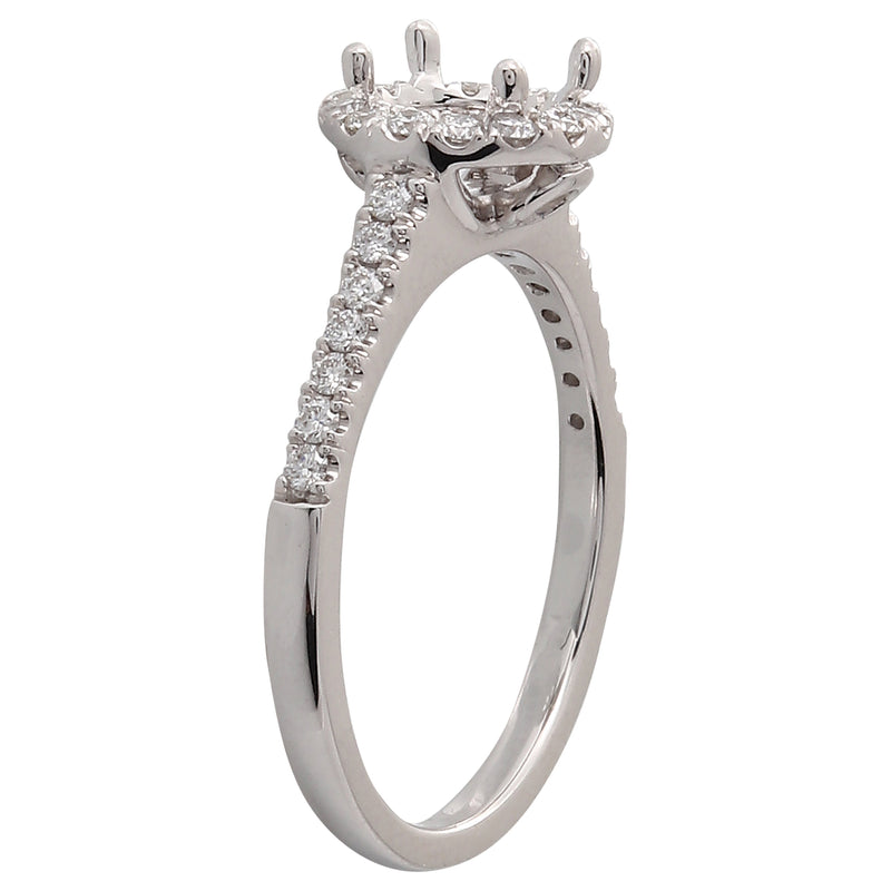 Diamond Halo Semi-Mount Ring