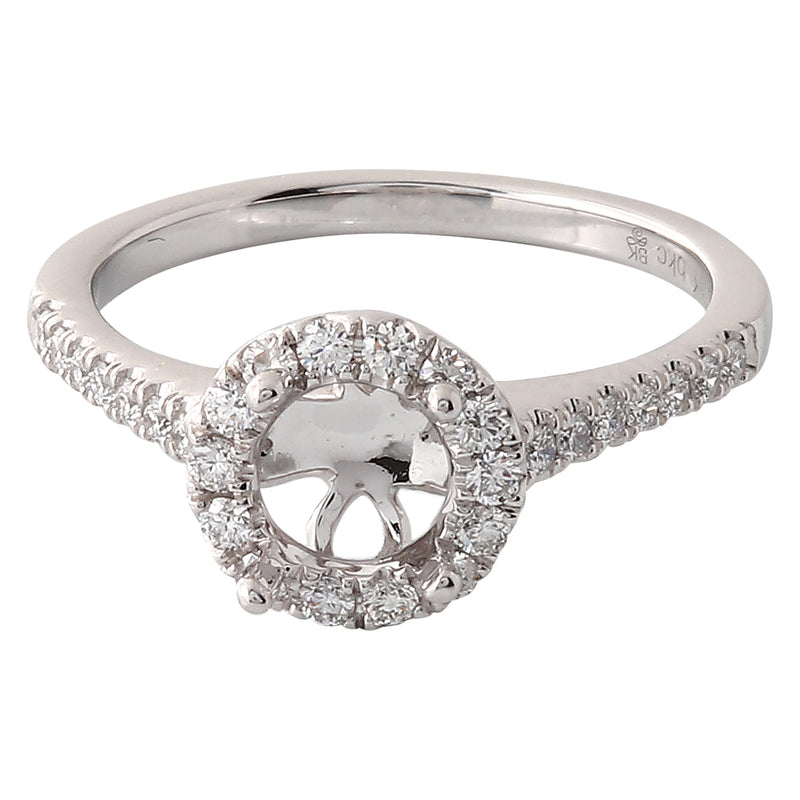Diamond Halo Semi-Mount Ring