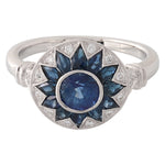 Sunstar Sapphire and Diamond Fashion Mount Ring