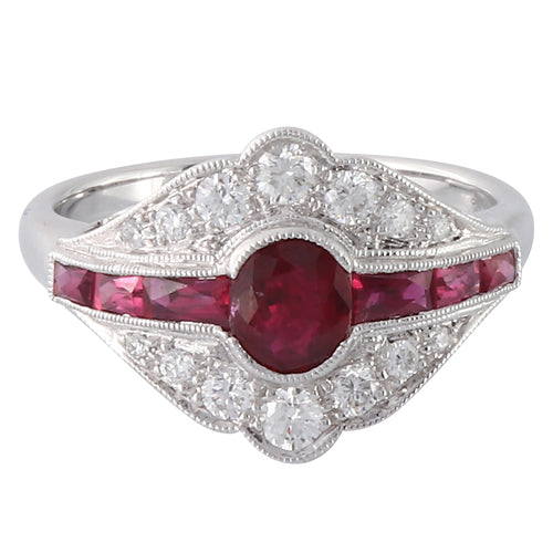 Ruby & Diamond Semi-Mount Ring