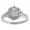 Diamond Halo Engagement Oval Semi-Mount Ring