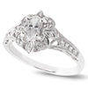 Diamond Halo Engagement Oval Semi-Mount Ring