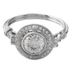White Gold Diamond Halo Ring Semi-Mount to 6.0RD Center