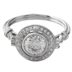 White Gold Diamond Halo Ring Semi-Mount to 6.0RD Center