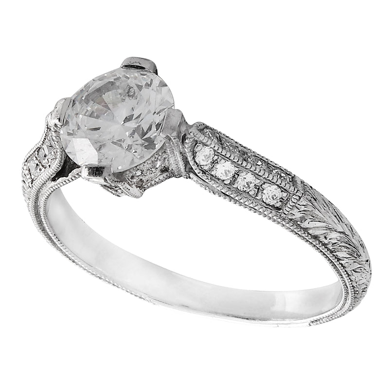 White Gold Semi-Mount Engagement Ring