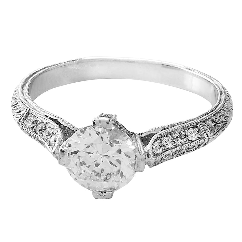 White Gold Semi-Mount Engagement Ring