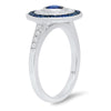 Sapphire & Diamond Semi-Mount Ring