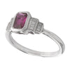 Vintage Inspired Diamond and Ruby Mount Ring