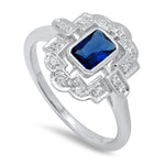 Vintage Inspired Diamond & Sapphire Semi-Mount Ring