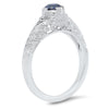 Vintage Inspired Diamond & Sapphire Mount Ring