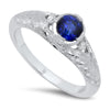 Vintage Inspired Diamond & Sapphire Mount Ring