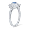 Diamond & Sapphire Semi-Mount Halo Ring