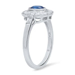 Diamond & Sapphire Semi-Mount Halo Ring