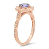 Vintage Inspired Diamond & Tanzanite Center Mount Ring