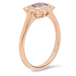 Emerald Cut Tanzanite & Diamond Mount Ring