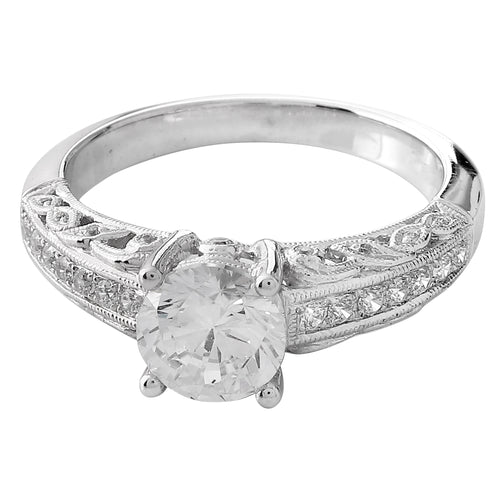 Vintage Inspired Diamond Semi-Mount Ring