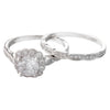 Diamond Band & Halo Engagement Semi-Mount Set