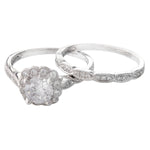 Diamond Band & Halo Engagement Semi-Mount Set