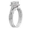 Diamond Band & Halo Engagement Semi-Mount Set