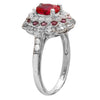 Diamond & Ruby Semi-Mount Center Ring