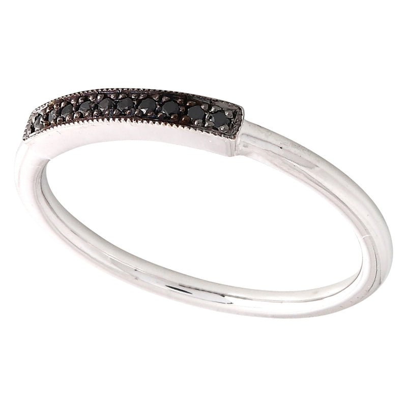 Black Diamonds with White Gold Band