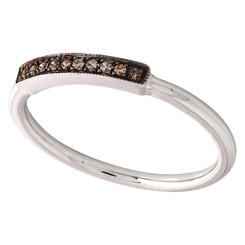 Brown Diamonds with White Gold Band