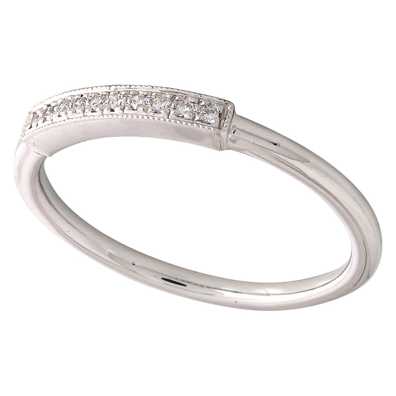 White Diamonds with White Gold Band