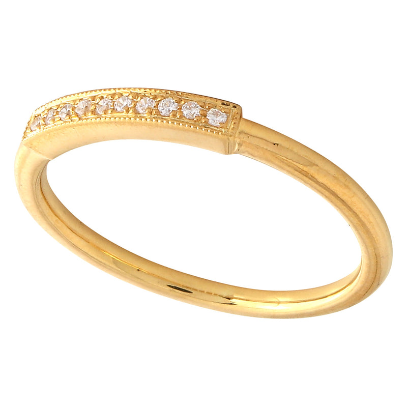 White Diamonds with Yellow Gold Band