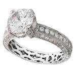 Vintage Inspired Diamond Engagement Semi-Mount