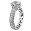 Vintage Inspired Diamond Engagement Semi-Mount