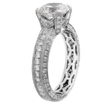 Vintage Inspired Diamond Engagement Semi-Mount