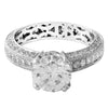 Vintage Inspired Diamond Engagement Semi-Mount