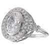 Oval Diamond Halo Semi-Mount Ring
