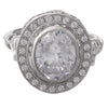 Oval Diamond Halo Semi-Mount Ring