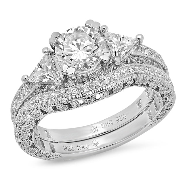 Three Stone Diamond Semi-Mount Ring