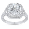 Cushion Cut White Gold Halo Diamond Semi-Mount Ring